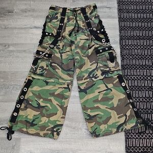 Sold Tripp NYC Darkstreet Unisex Camouflage Cargo Pants with Black Accents XS